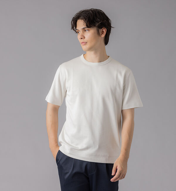 ABAHOUSE「【リバーシブル仕様】抗菌防臭加工 半袖 Tシャツ」|Tシャツ・カットソー|ホワイト