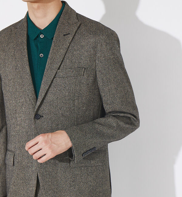 ABAHOUSE「【セットアップ対応/FLEX JACKET】オーロラツイード ストレッチ ジャケ」|テーラードジャケット|