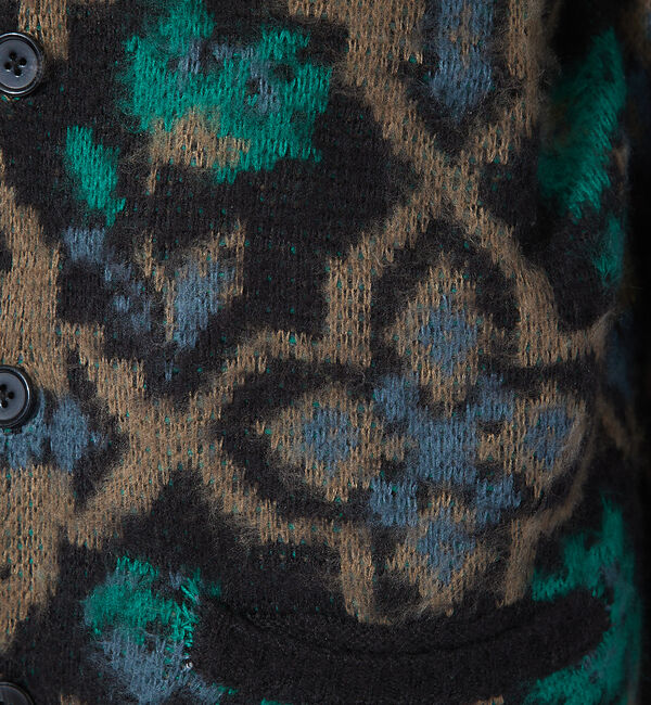 ABAHOUSE「【Revo.】モヘアライク オリエンタルパターン カーディガン-3805TH-3」|カーディガン|