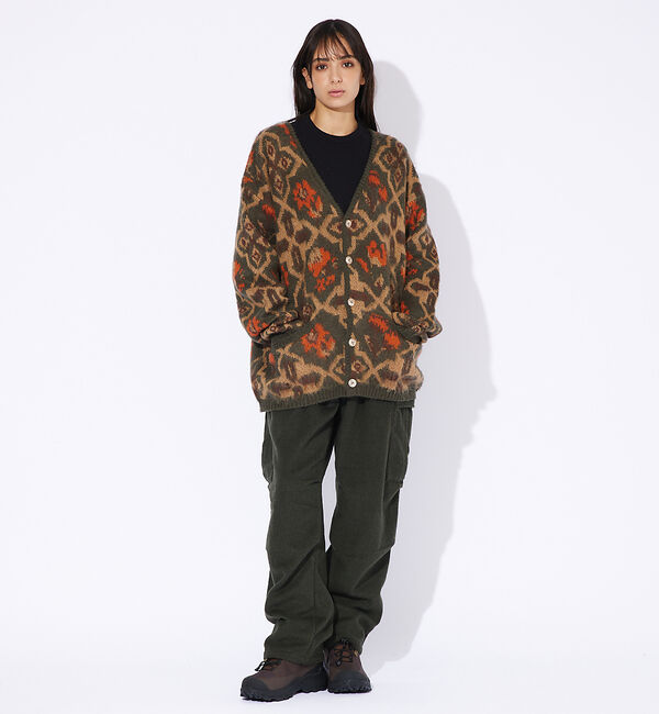 ABAHOUSE「【Revo.】モヘアライク オリエンタルパターン カーディガン-3805TH-3」|カーディガン|