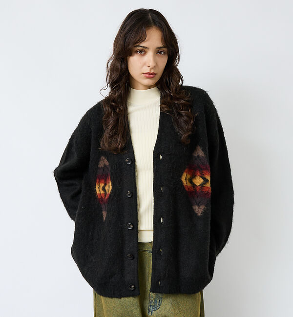 ABAHOUSE「【PENDLETON / ペンドルトン】Shaggy Cardigan / シャ」|カーディガン|ブラック