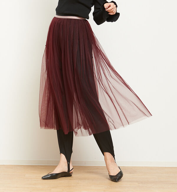 Rouge vif「チュールスカート」|スカート|ワイン