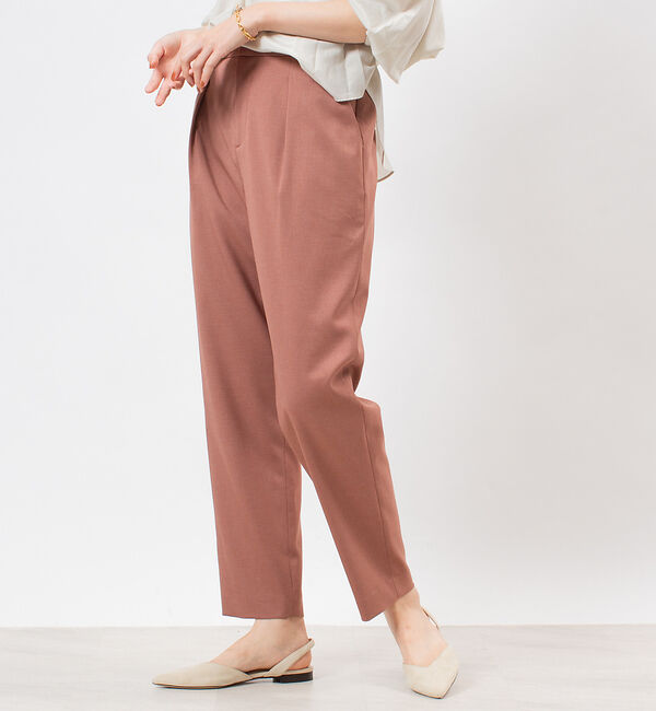 Rouge vif「ツイミーツイル梳毛調テーパードパンツ」|その他|ブラウン