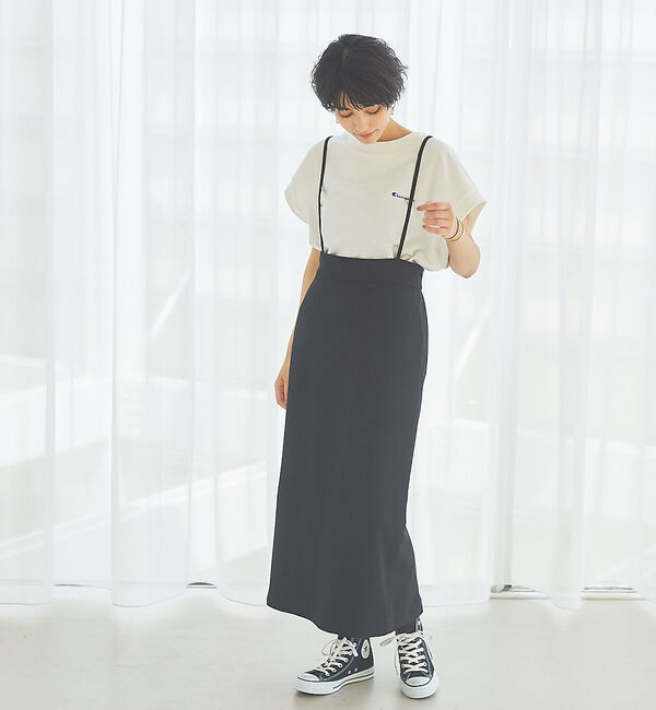 Rouge vif「【XSサイズ展開】【ロングセラー】サスペンダータイトスカート」|スカート|