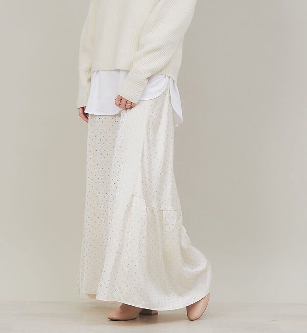 Rouge vif「シャインドットスカート」|スカート|アイボリー