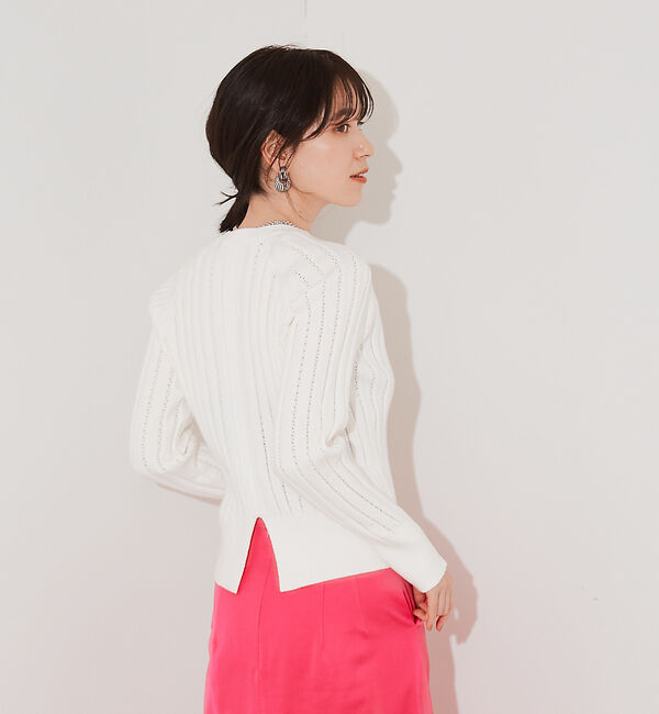 Rouge vif「ミドルゲージアイレットニット」|ニット・セーター|