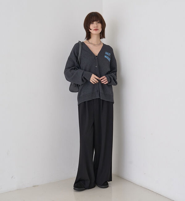 Rouge vif「ロゴニットカーディガン」|カーディガン|