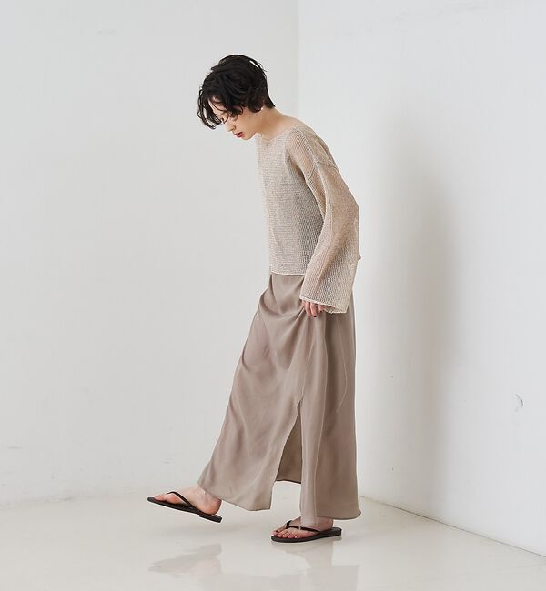 Rouge vif「【定番人気】【2026SS新作】前後2WAYペーパーメッシュニットプルオーバー【」|ニット・セーター|