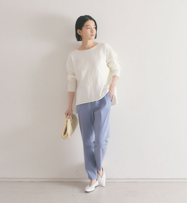 qualite「【WEB・一部店舗限定】クルーネックコットンニットプルオーバー」|ニット・セーター|