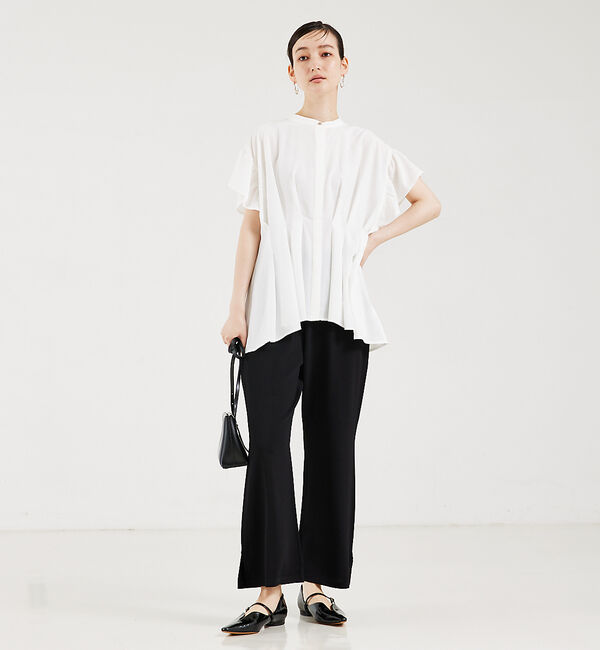 qualite「レーヨンストレッチサイドスリットニットパンツ」|その他|