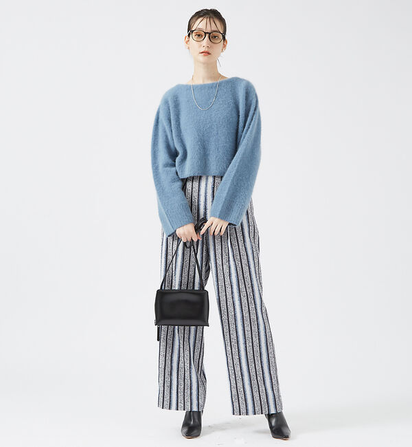 qualite「ループストライプワイドパンツ」|その他|