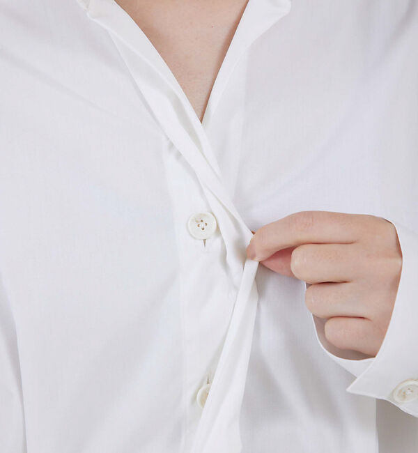 qualite「ウエストギャザーシャツワンピース」|ワンピース|