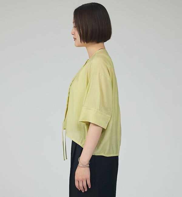 qualite「【シルエット調整可能】フォルムドロストブラウス【予約】」|シャツ・ブラウス|