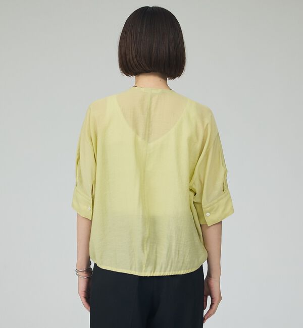 qualite「【シルエット調整可能】フォルムドロストブラウス【予約】」|シャツ・ブラウス|