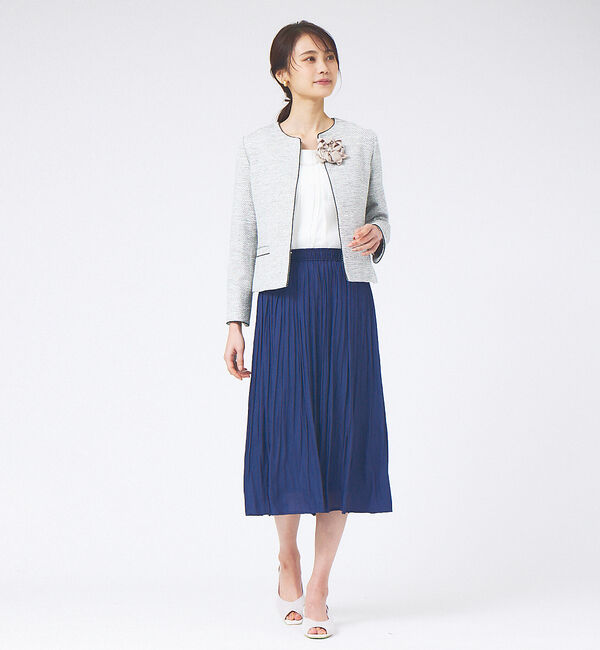 abahouse mavie「ヴィンテージサテンミモレ丈スカート」|スカート|