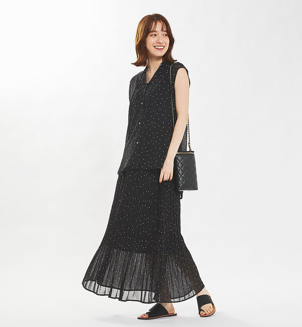 abahouse mavie「【セットアップ対応】シアープリーツスカート」|スカート|