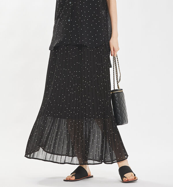 abahouse mavie「【セットアップ対応】シアープリーツスカート」|スカート|