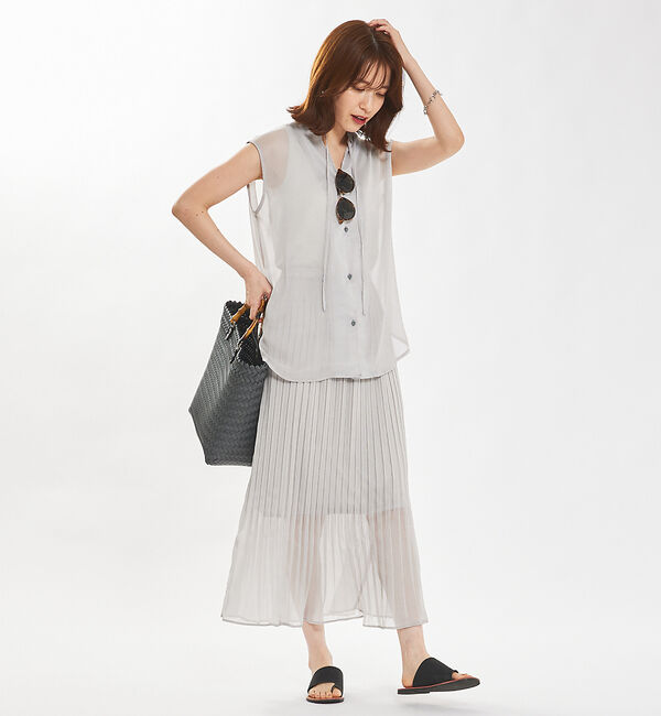 abahouse mavie「【セットアップ対応】シアープリーツスカート」|スカート|