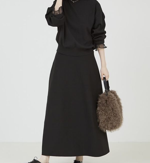 abahouse mavie「ニットフレアースカート」|スカート|