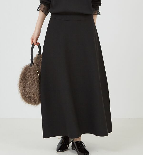 abahouse mavie「ニットフレアースカート」|スカート|