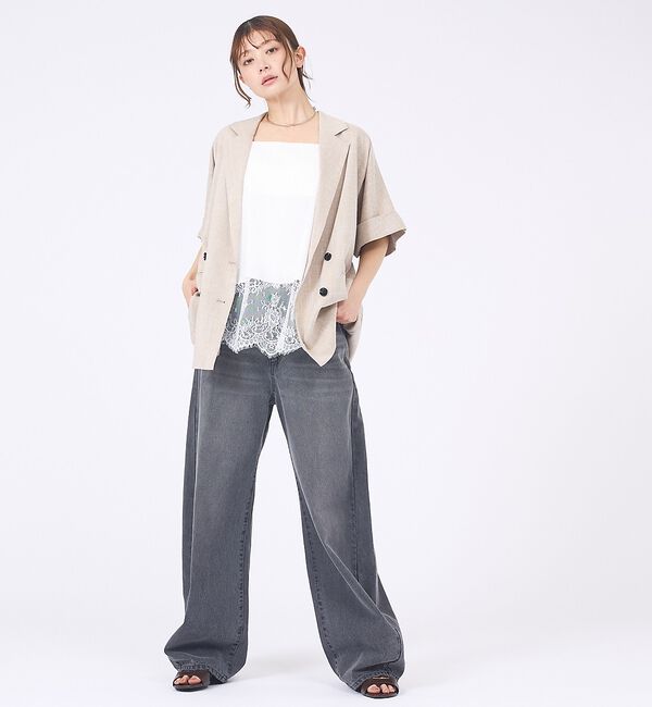 abahouse mavie「【大好評につき再登場！】ハーフスリーブジャケット」|テーラードジャケット|