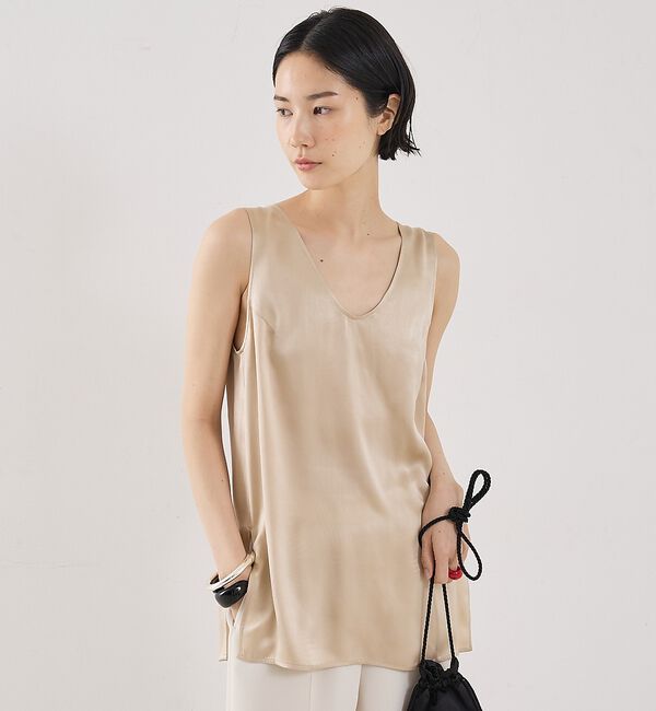 The Store by C' 「【COCUCA】シルクタンクトップ」|キャミソール|ベージュ