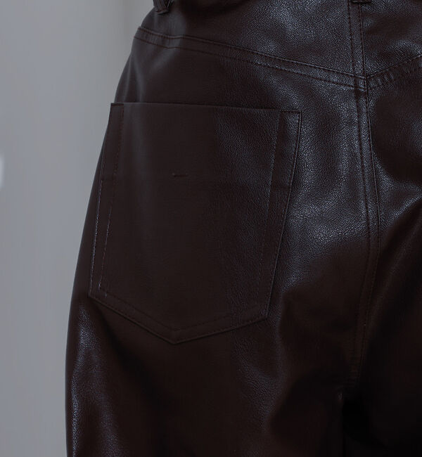 NOMINE「フェイクレザー カーブ パンツ」|その他|