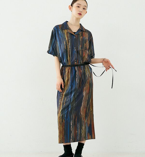 NOMINE「【セットアップ対応】ペイント柄 スリット スカート」|スカート|