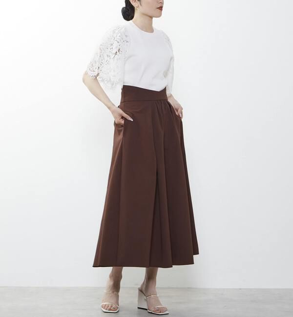 TIARA「タックフレアロングスカート」|スカート|