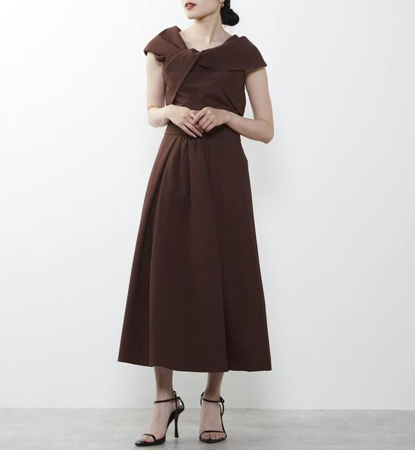 TIARA「タックフレアロングスカート」|スカート|