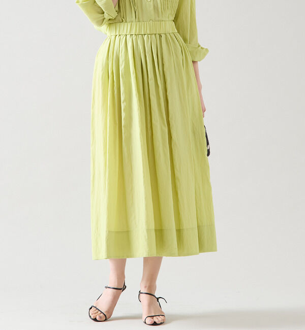 TIARA「ギャザータックスカート（セットアップ可）」|スカート|イエロー
