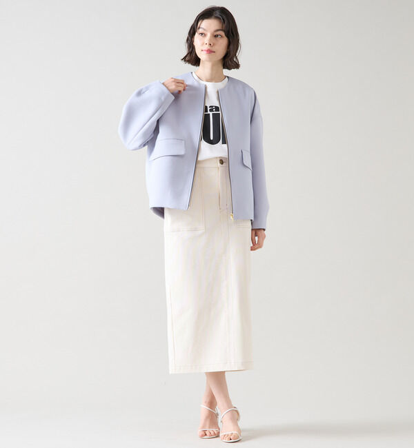 TIARA「バイカラーステッチタイトスカート」|スカート|