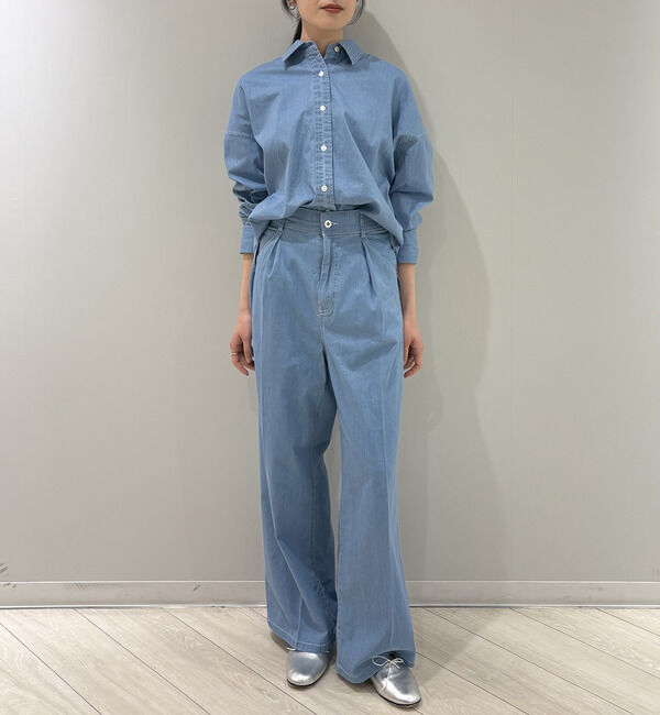 TIARA「デニムタックパンツ」|デニム|