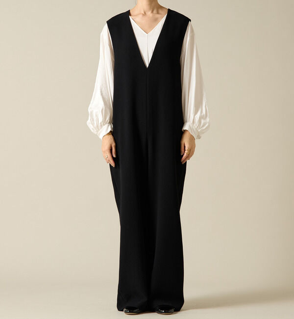 Liesse「バックサテンオールインワン」|その他|ブラック