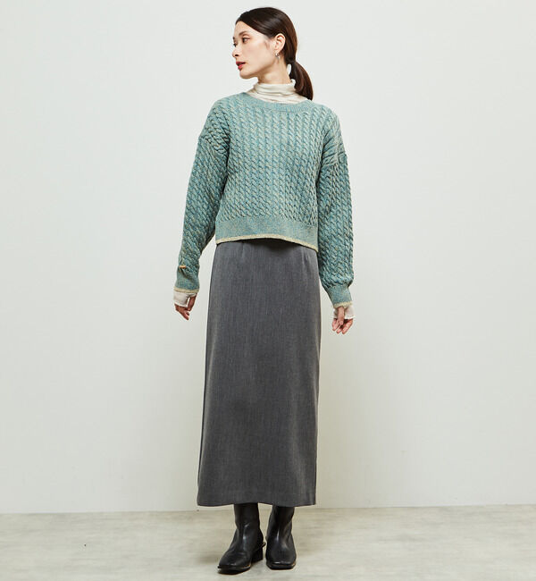 Soffitto「ストレッチオックスシャンブレータイトスカート」|スカート|