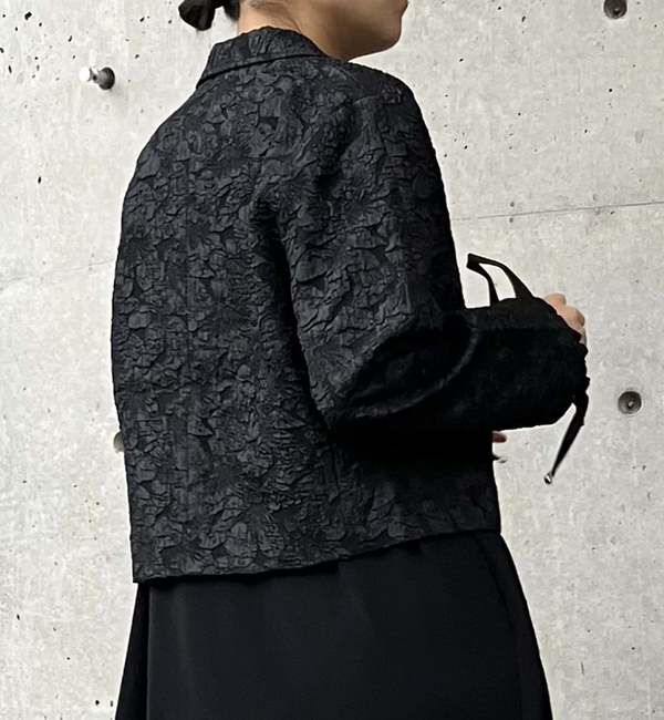 A_「【BAUM UND PFERDGARTEN/バウムウンドヘルガーテン】フラワージャカードショートジャケット」|テーラードジャケット|