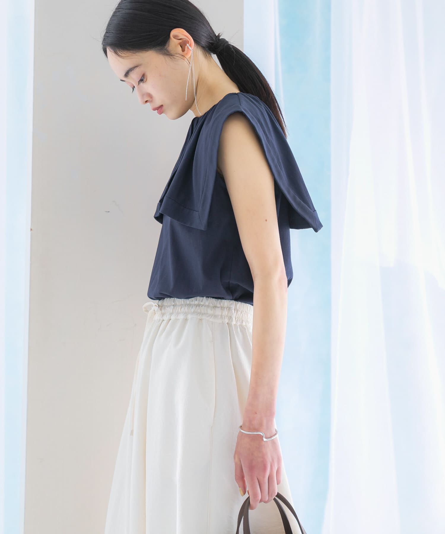 URBAN RESEARCH ROSSO「ケープデザインTシャツ」|Tシャツ・カットソー|