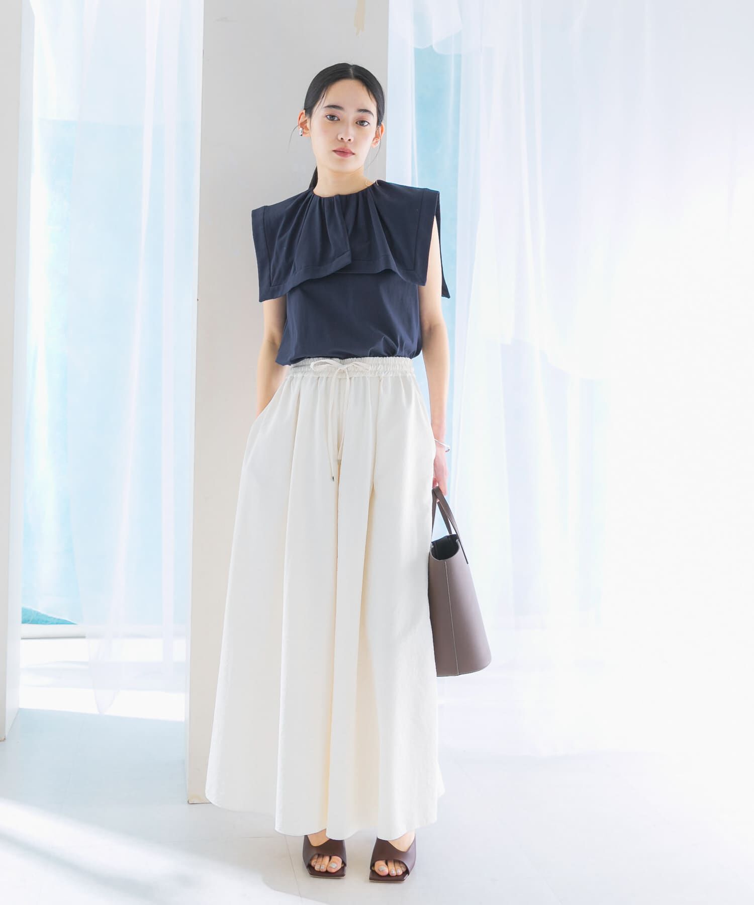 URBAN RESEARCH ROSSO「ケープデザインTシャツ」|Tシャツ・カットソー|