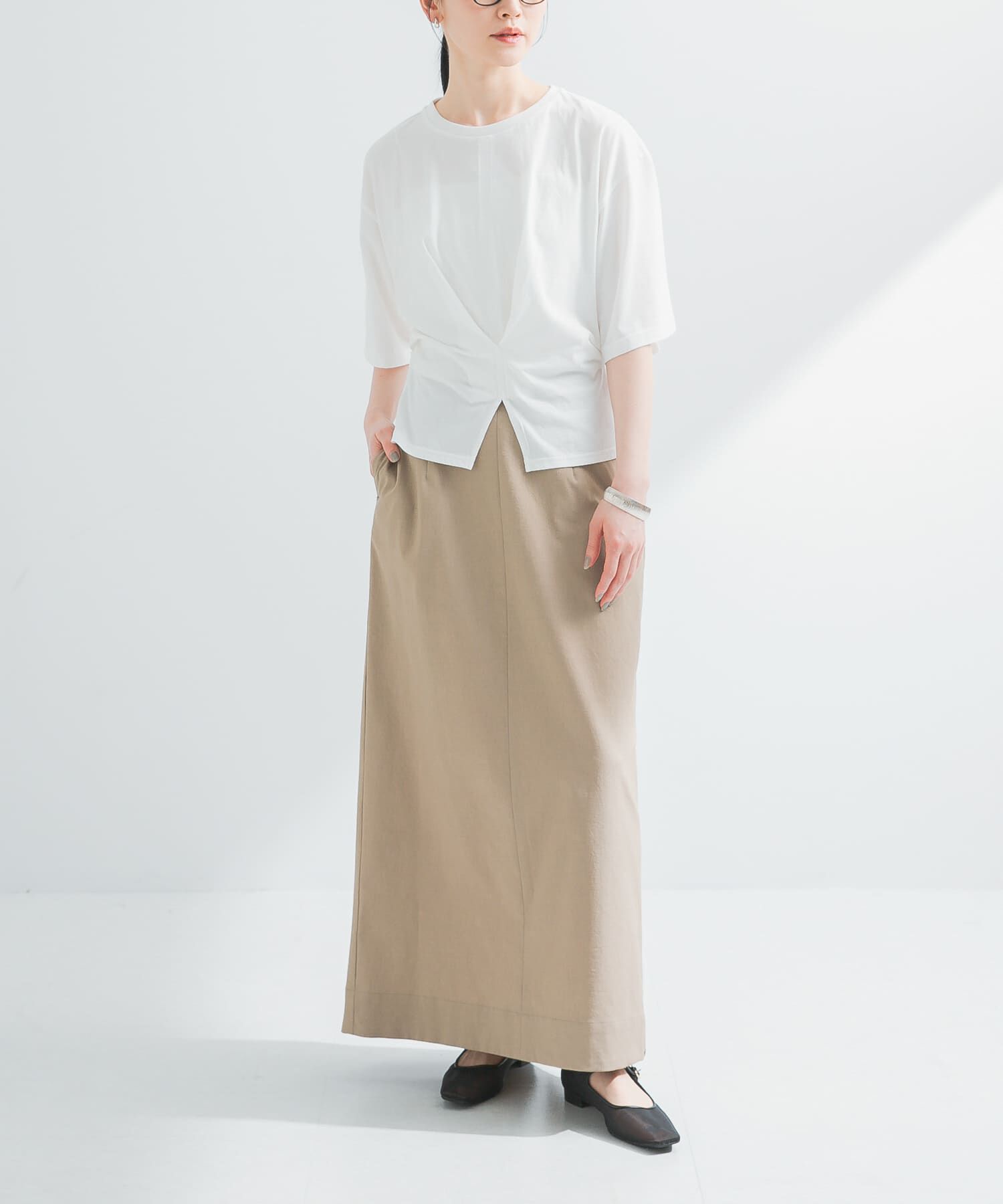 URBAN RESEARCH「『2サイズ展開』リネン混ロングスカート」|スカート|