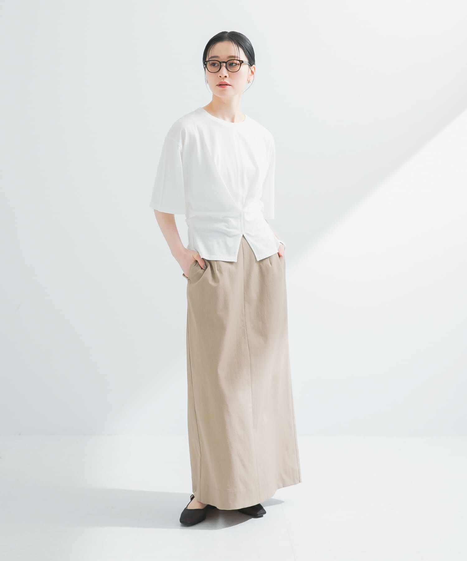 URBAN RESEARCH「『2サイズ展開』リネン混ロングスカート」|スカート|