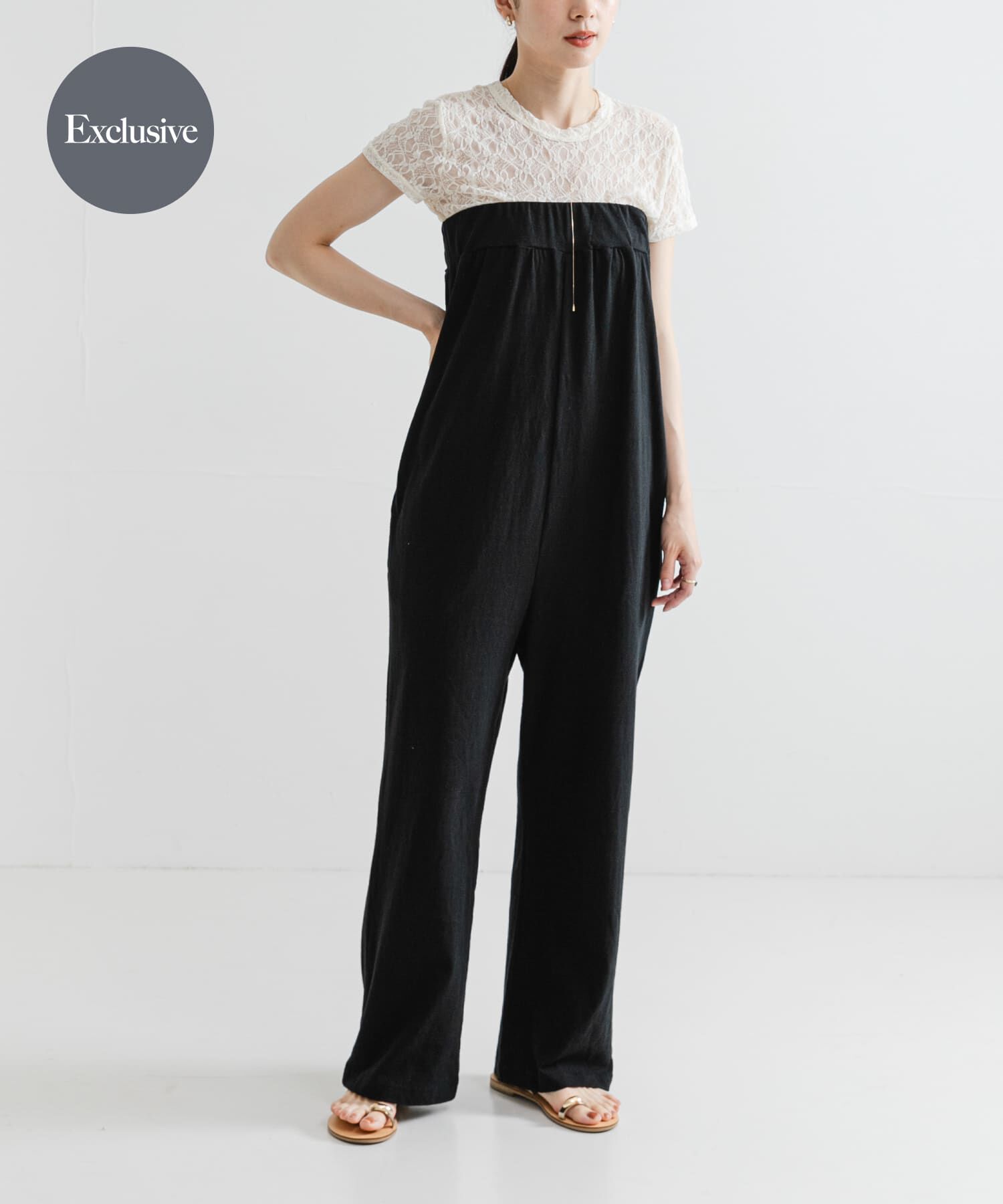 URBAN RESEARCH「『別注』onit&times;URBAN RESEARCH　ベアトップオールインワン」|スカート|ブラック