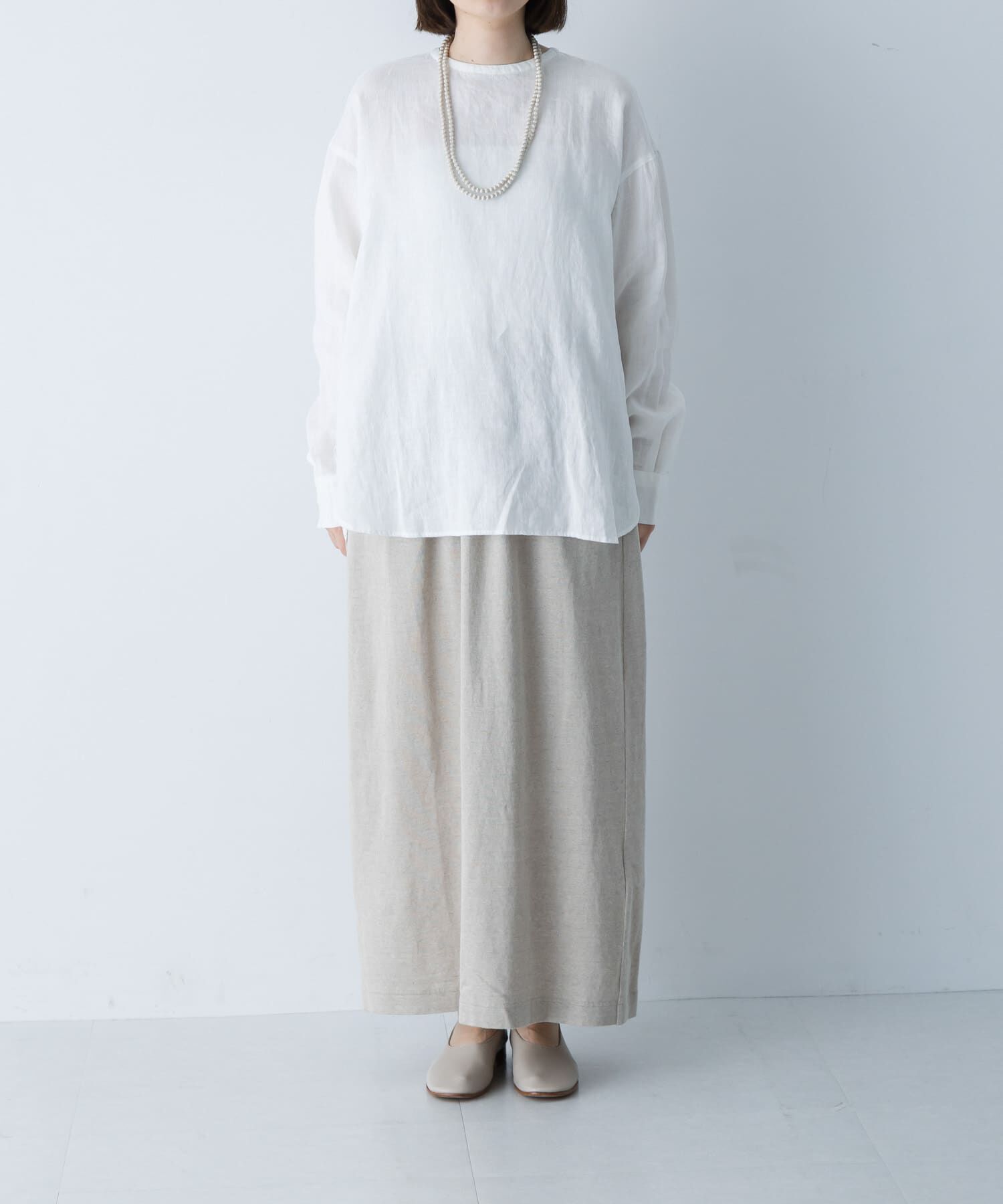 かぐれ「リネンカットストレートスカート」|スカート|