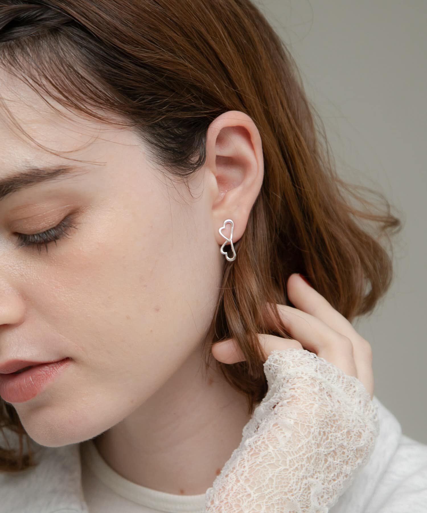 Sonny Label 「Double heart pierce」|ピアス|シルバー