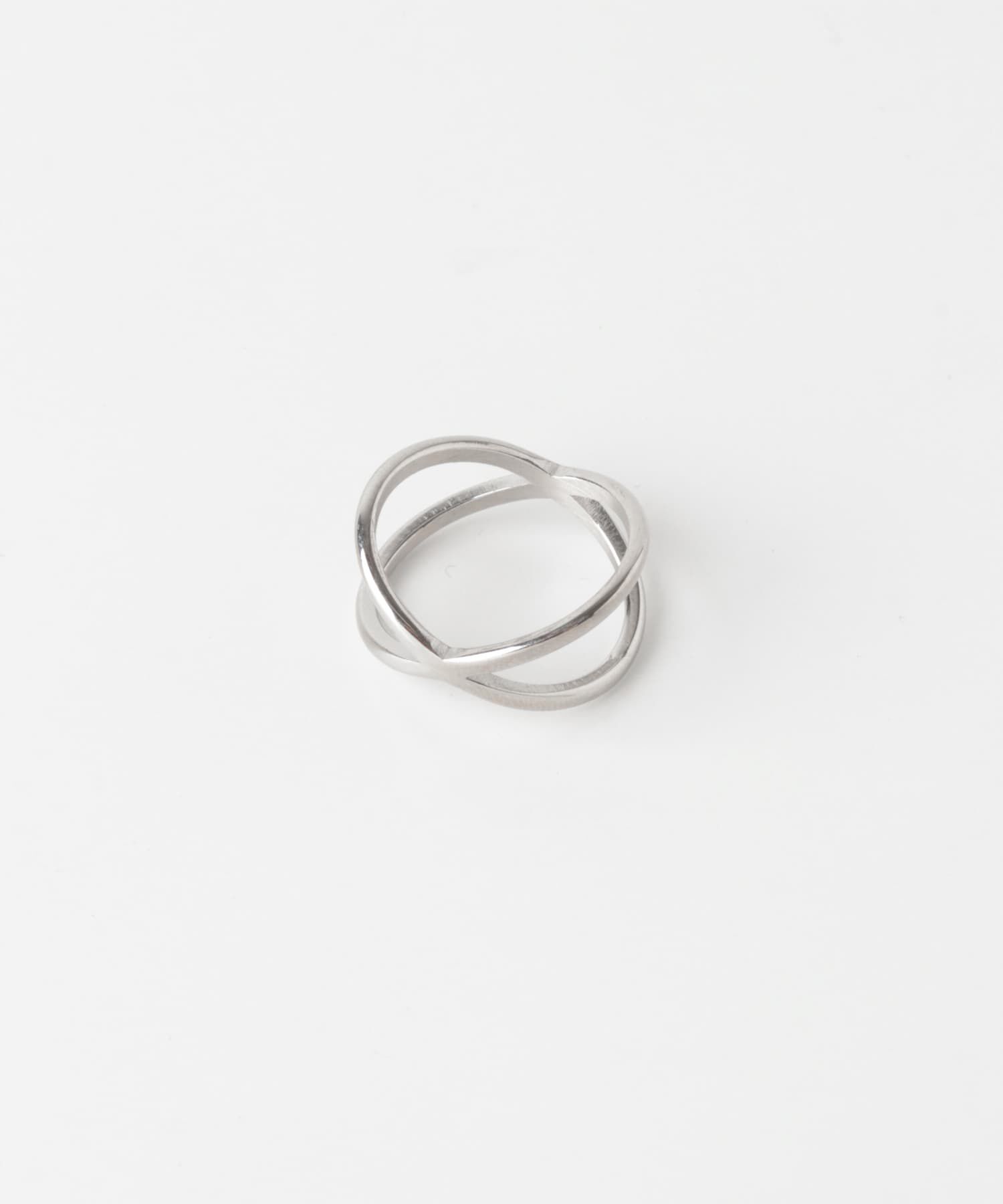 SMELLY「ステンレスシンプルクロスリング」|リング|