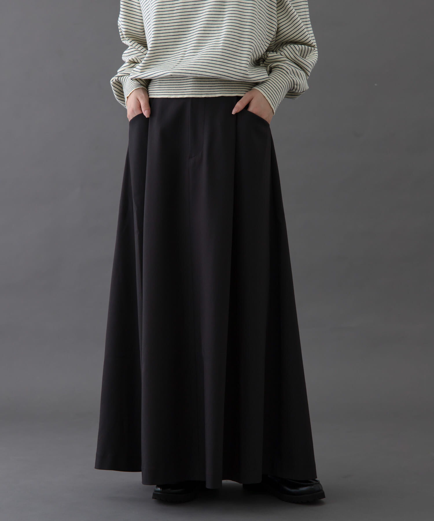 URBAN RESEARCH DOORS「FORK&SPOON　バックゴムフレアスカート」|スカート|