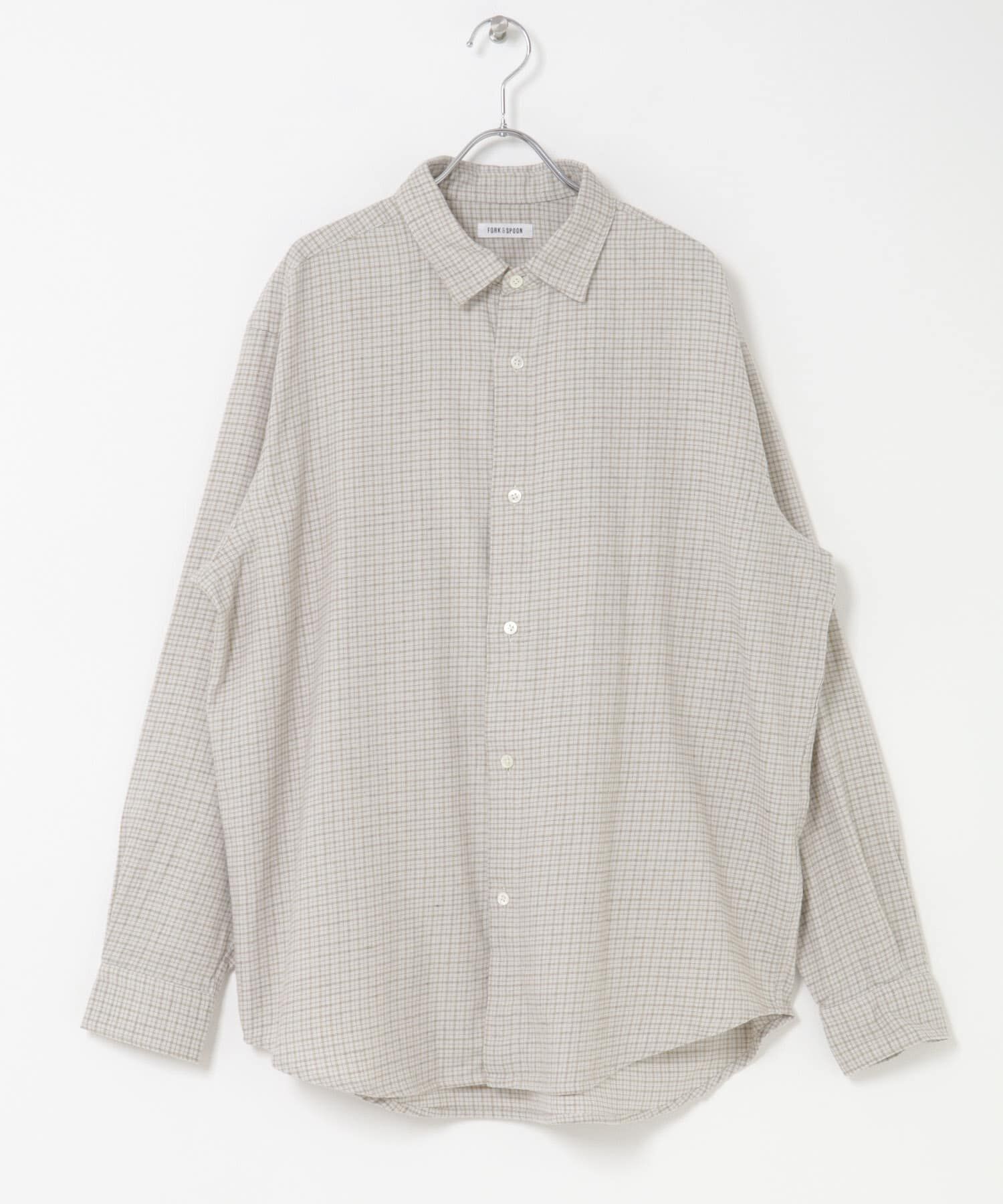 URBAN RESEARCH DOORS「FORK&SPOON　ネルチェックシャツ」|シャツ・ブラウス|
