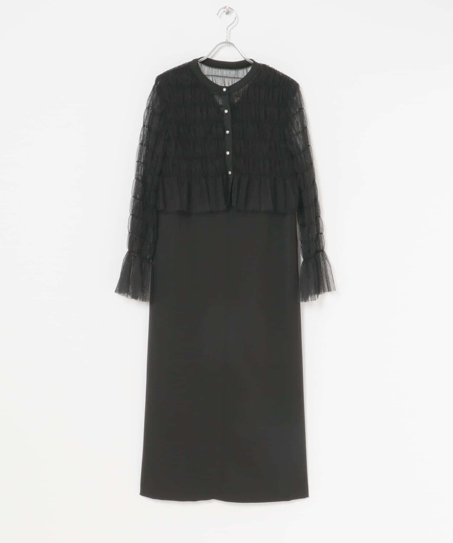 URBAN RESEARCH ROSSO「チュールカーディガン&times;レイヤードワンピース」|ワンピース|