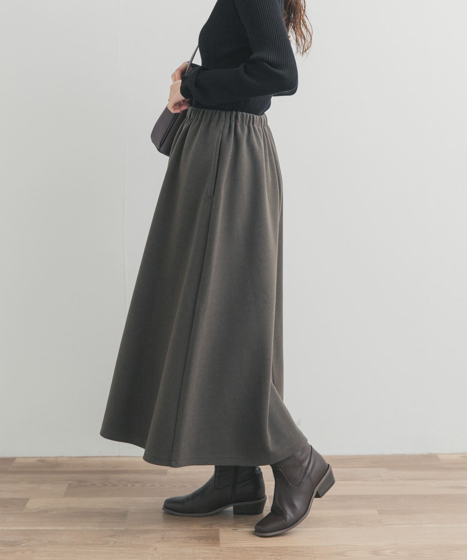 URBAN RESEARCH DOORS「カットギャザースカート」|スカート|