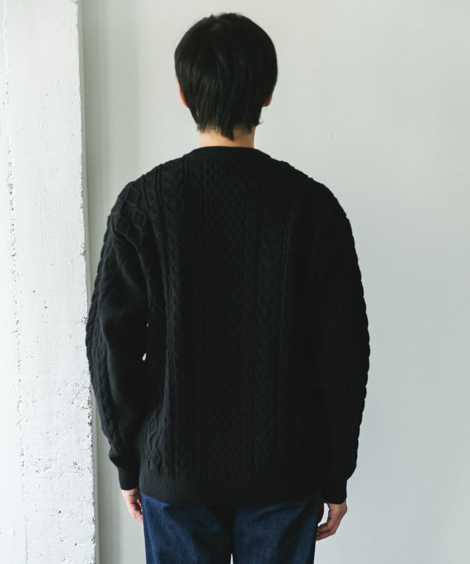 URBAN RESEARCH DOORS「アランニットクルーネックプルオーバー」|ニット・セーター|