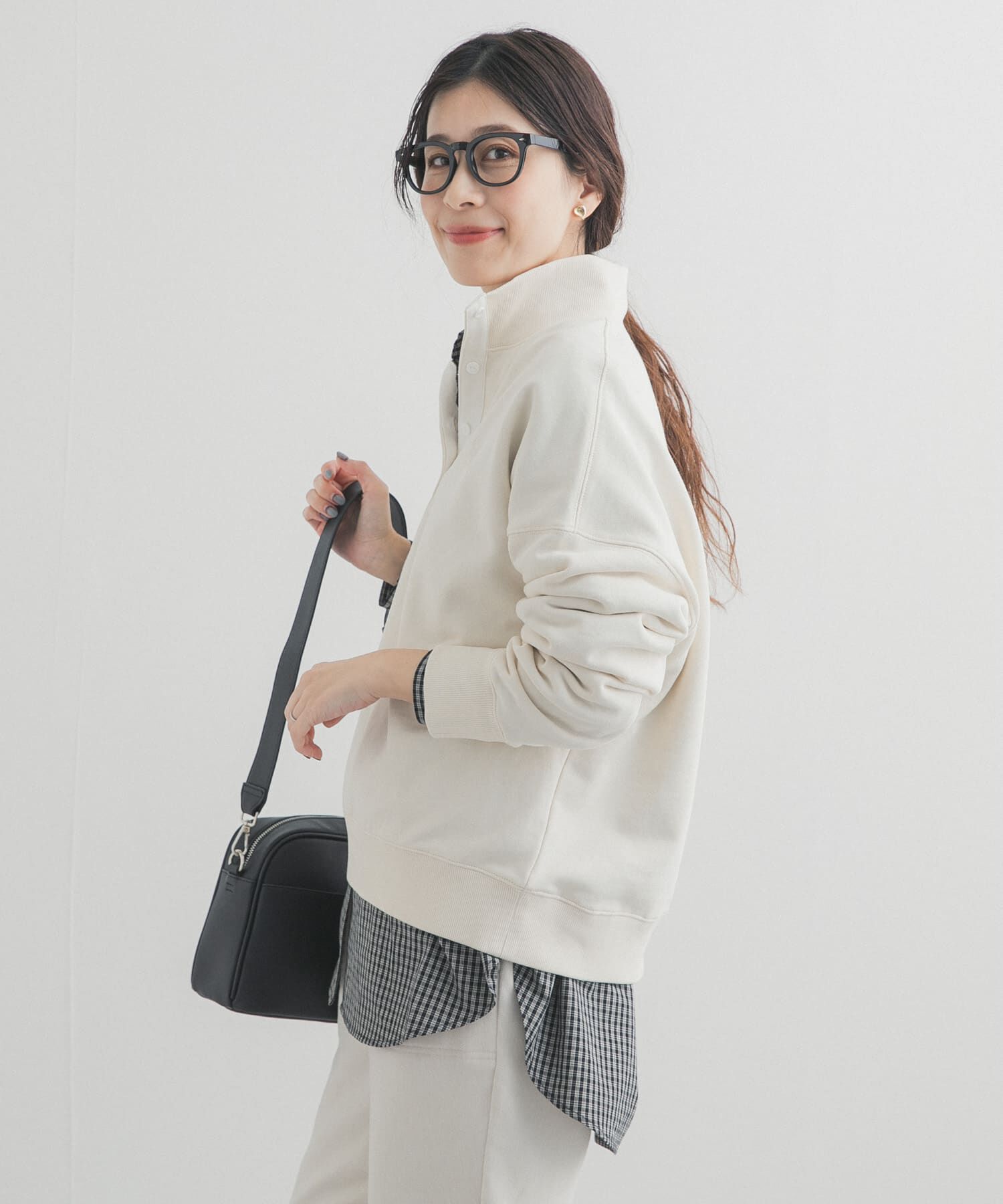 URBAN RESEARCH DOORS「刺繍スタンドカラースウェット」|スウェット・ジャージ|